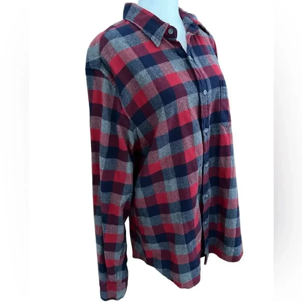 J Crew Slim Plaid Flannel size L
